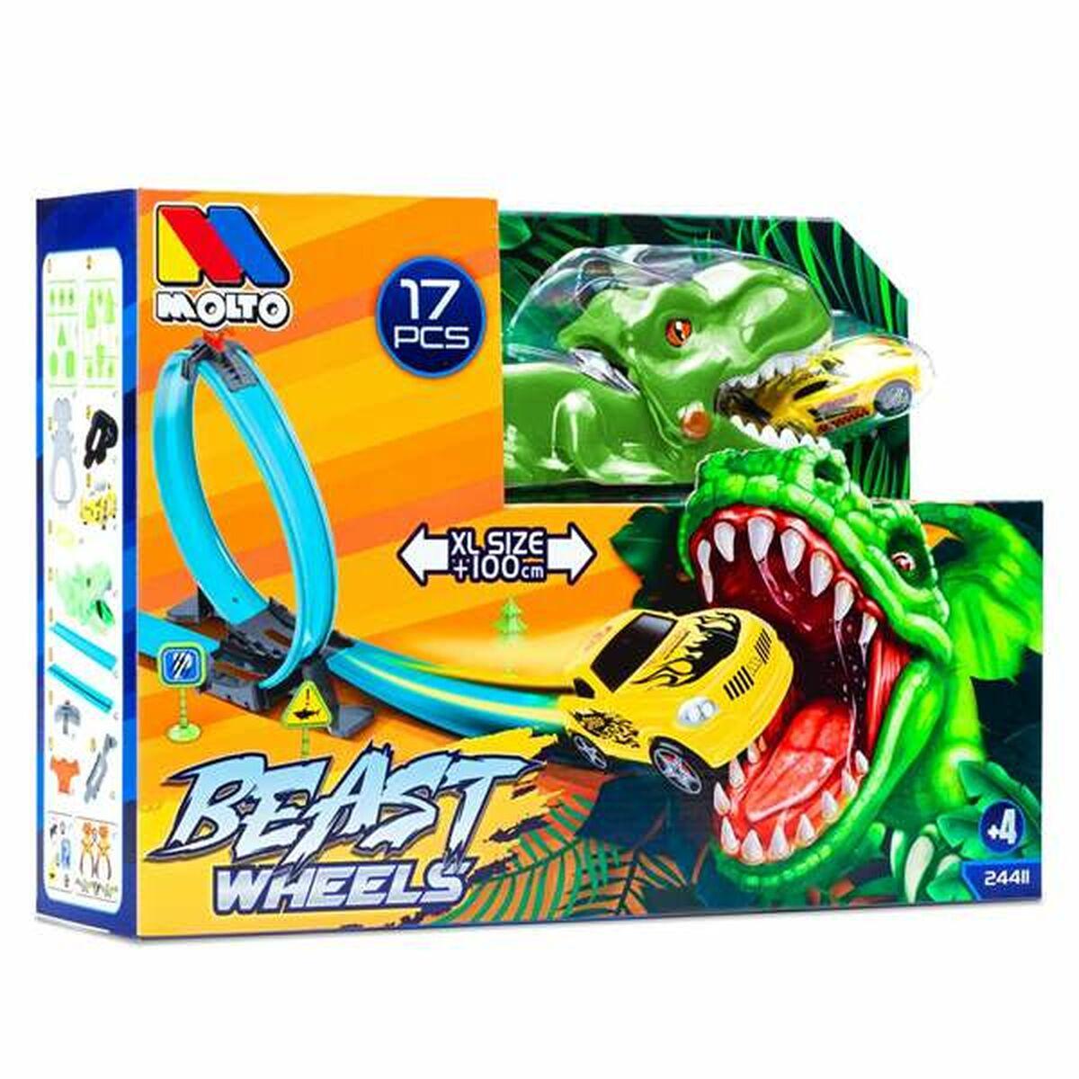 Bilbane Moltó Beast Wheels dinosaur - 107 cm, 17 dele