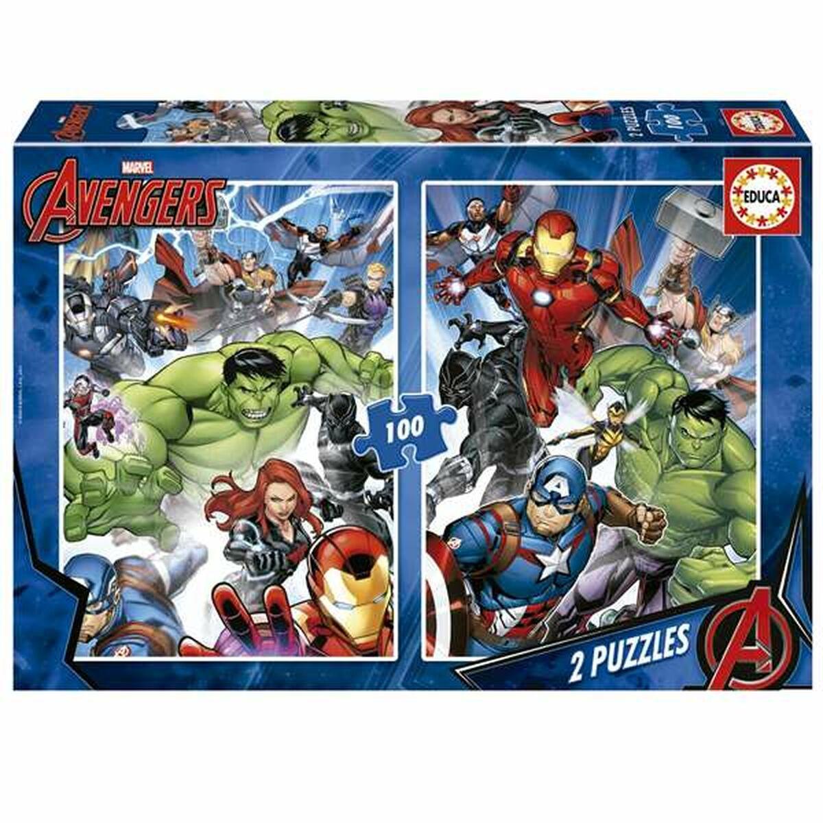 Sæt Med Puslespil The Avengers 100 Dele