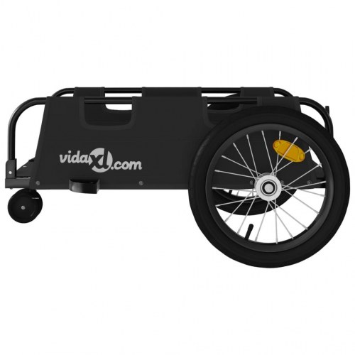 Cykeltrailer i oxfordstof og pulverlakeret jern - sort