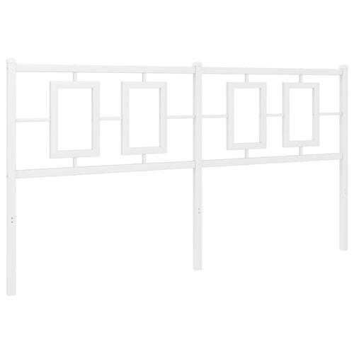 Sengegavl 150 cm metal hvid