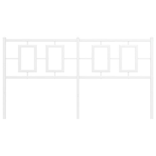 Sengegavl 150 cm metal hvid