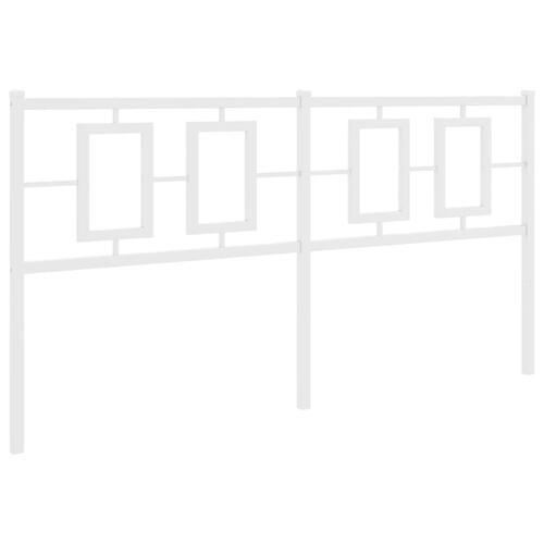 Sengegavl 150 cm metal hvid