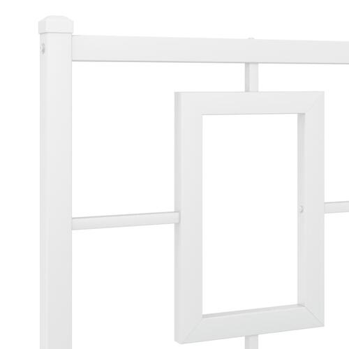 Sengegavl 150 cm metal hvid