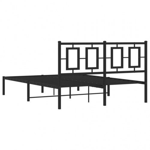 Sengeramme med sengegavl 135 x 190 cm - sort