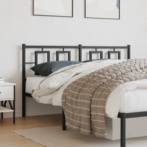 Sengegavl 150 cm metal sort