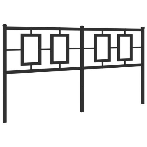 Sengegavl 150 cm metal sort