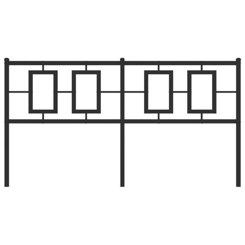 Sengegavl 150 cm metal sort