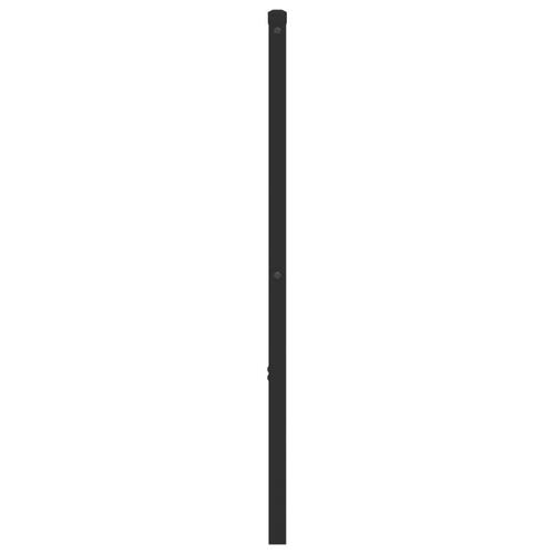 Sengegavl 150 cm metal sort