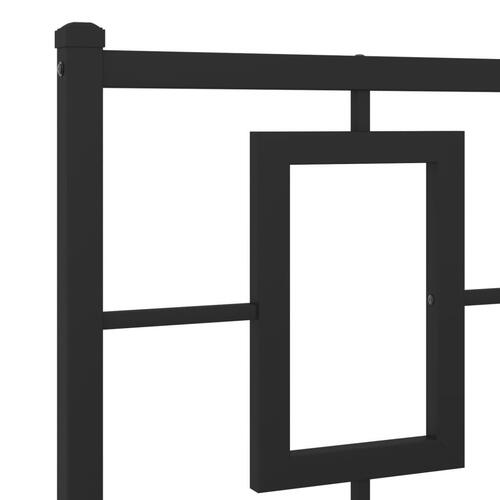 Sengegavl 150 cm metal sort