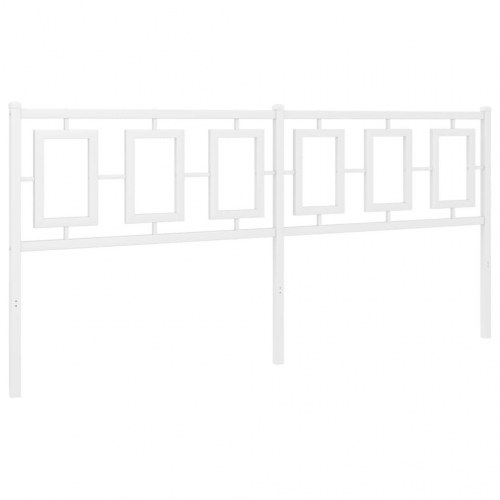 Sengegavl i metal 180 cm - hvid