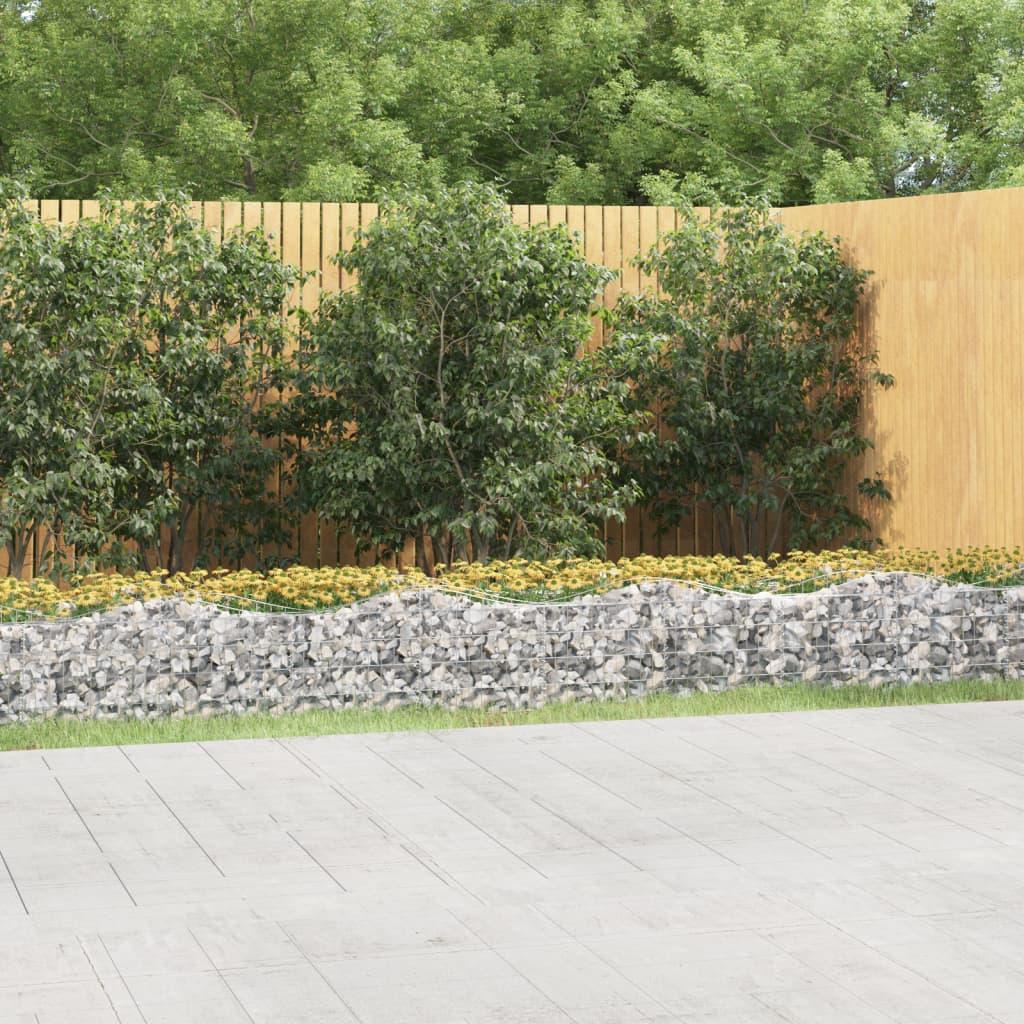 Buet gabion-højbed 800x100x50 cm galvaniseret jern