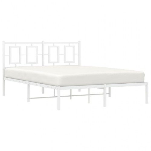 Sengeramme med sengegavl 135 x 190 cm - hvid