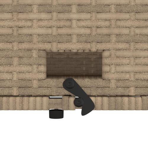 2-personers havesofa med hynder polyrattan beige