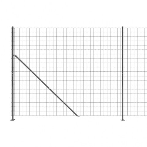 Trådhegn med flange 1,8 × 10 m - antracitgrå