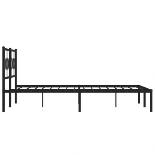 Sengeramme med sengegavl 180 x 200 cm - sort