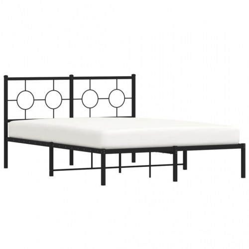 Sengeramme med sengegavl 140 x 190 cm - sort