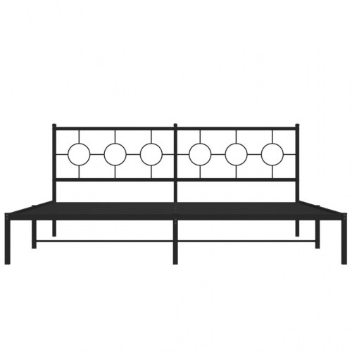 Sengeramme med sengegavl 193 x 203 cm - sort