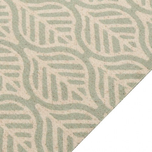 Køkkentæppe 45x150 cm bladdesign vaskbart velour