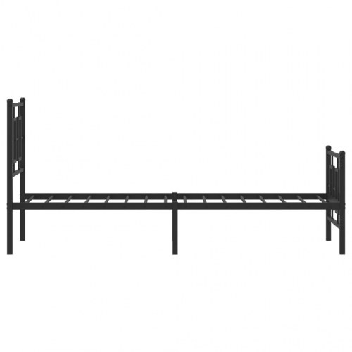 Sengeramme med sengegavl og fodgærde 75 x 190 cm - sort