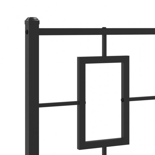 Sengeramme med sengegavl og fodgærde 75 x 190 cm - sort