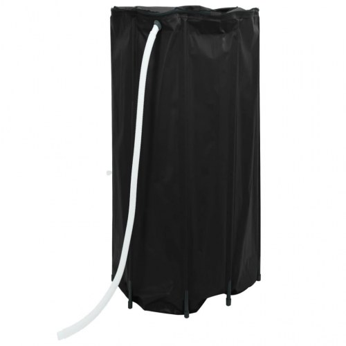 Sammenfoldelig vandtank med hane 250 l - PVC, sort