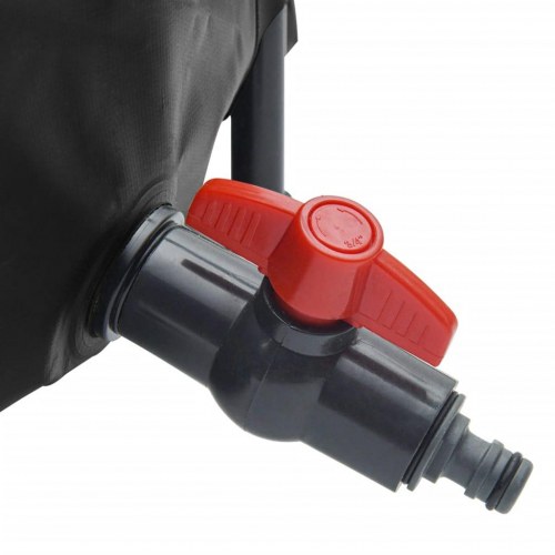 Sammenfoldelig vandtank med hane 250 l - PVC, sort