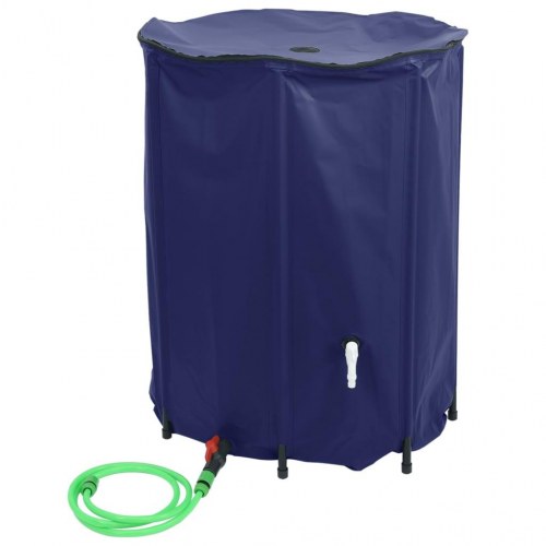 Sammenfoldelig regnvandstank med hane 750 l - blå PVC