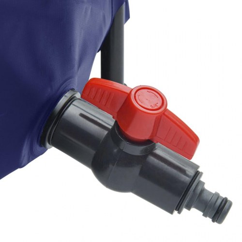 Sammenfoldelig regnvandstank med hane 750 l - blå PVC