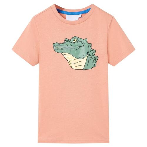 T-shirt til børn str. 116 lys orange