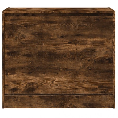 Skoskab med 3 vippeskuffer 80 x 42 x 69 cm - røget egetræ