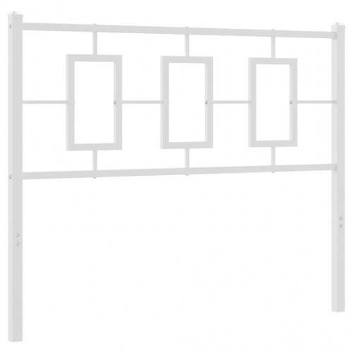 Sengegavl 107 cm metal hvid