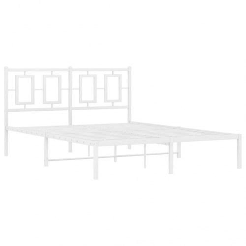 Sengeramme med sengegavl 140 x 190 cm - hvid