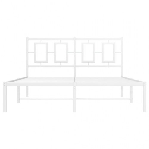 Sengeramme med sengegavl 140 x 190 cm - hvid
