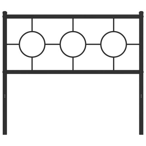 Sengegavl 100 cm metal sort