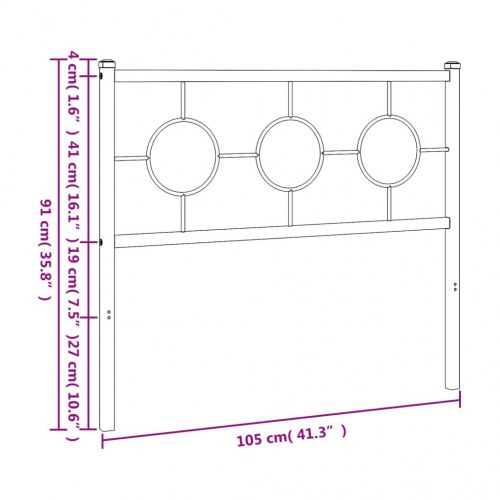 Udskiftningsgavl i metal 100 cm - hvid
