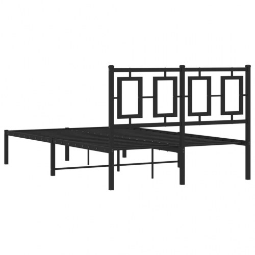 Sengeramme med sengegavl 120 x 190 cm - sort