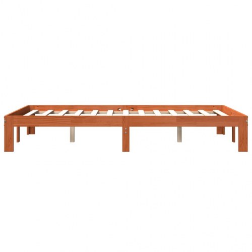 Sengeramme uden madras 120x200 cm massivt fyrretræ gyldenbrun