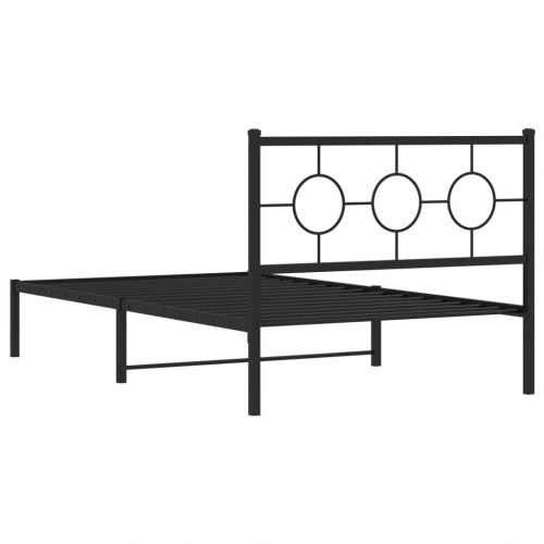 Sengeramme med sengegavl 107 x 203 cm - sort
