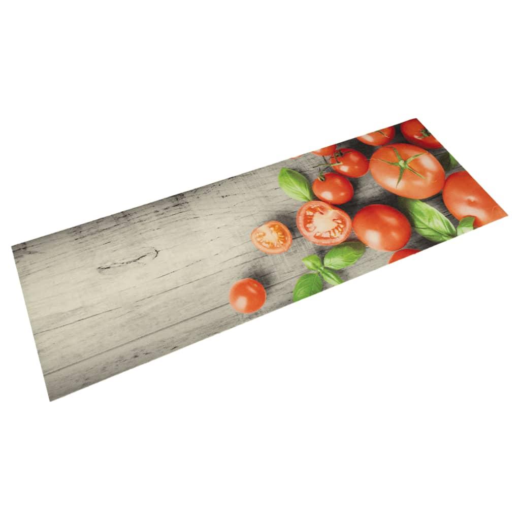 Køkkentæppe Tomatdesign Vaskbart Velour Tomater - 45 x 150 cm