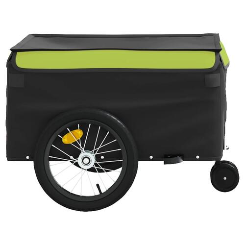 Cykelanhænger 45 kg jern sort og grøn