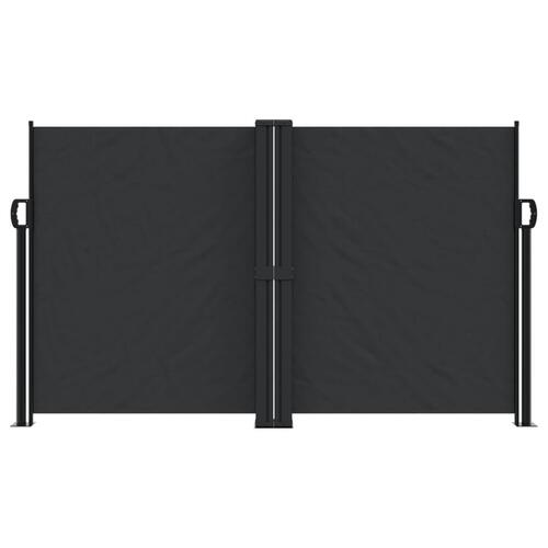 Sammenrullelig sidemarkise 140 x 1000 cm sort