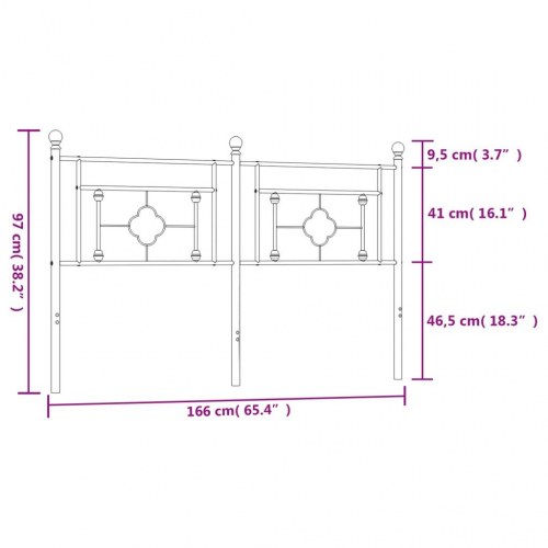 Udskiftningsgavl i metal 160 cm - hvid