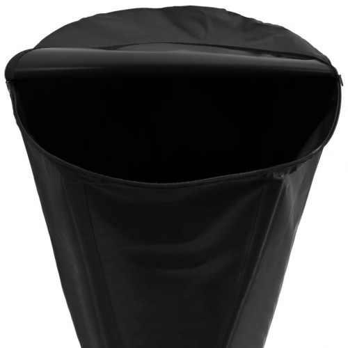 Sammenfoldelig vandtank med hane 380 l - sort PVC