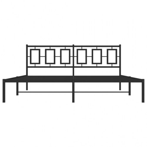 Sengeramme med sengegavl 183 x 213 cm - sort