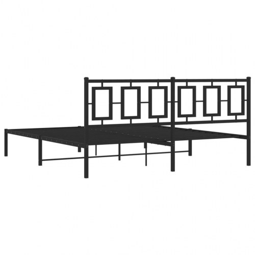 Sengeramme med sengegavl 183 x 213 cm - sort