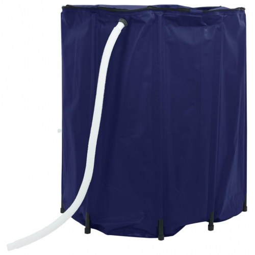 Sammenfoldelig vandtank med hane 1250 l - blå PVC