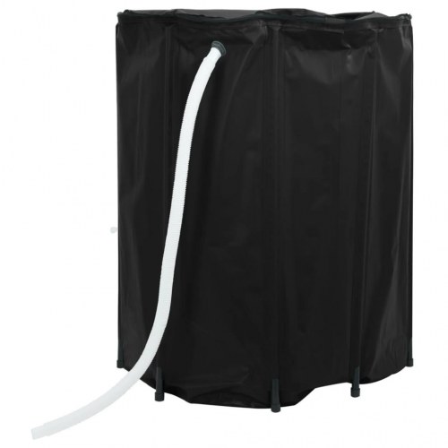 Sammenfoldelig regnvandsbeholder 1350 l med hane - PVC, sort