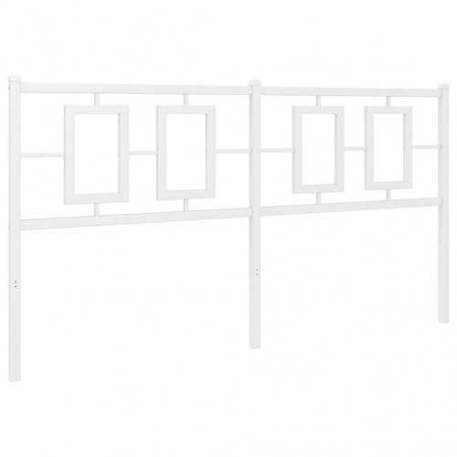 Sengegavl 160 cm metal hvid