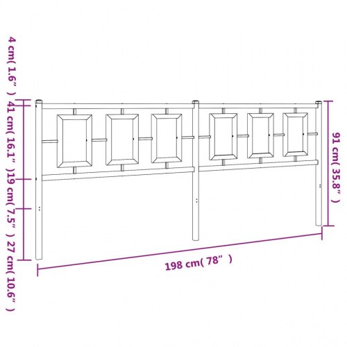 Udskiftningsgavl i metal 193 cm - hvid