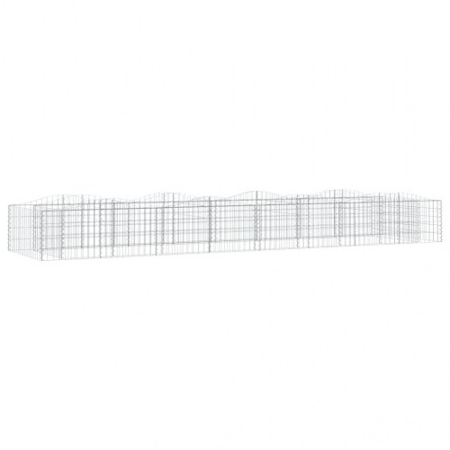 Buet gabion-højbed 600×100×50 cm - galvaniseret jern
